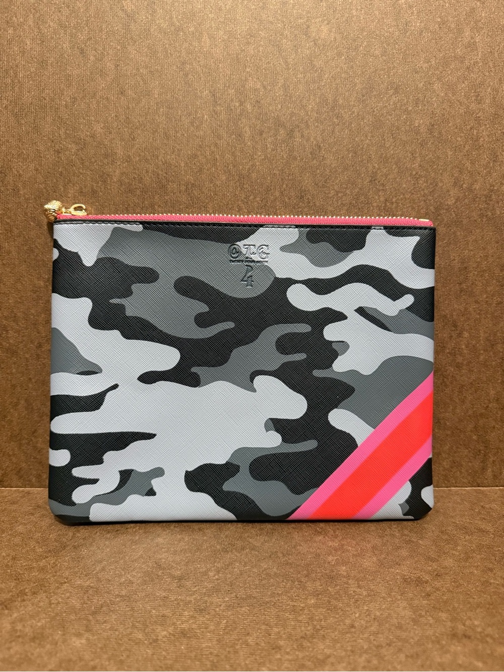 OTG247 #4 Camouflage Zip Pouch with Pink Accent